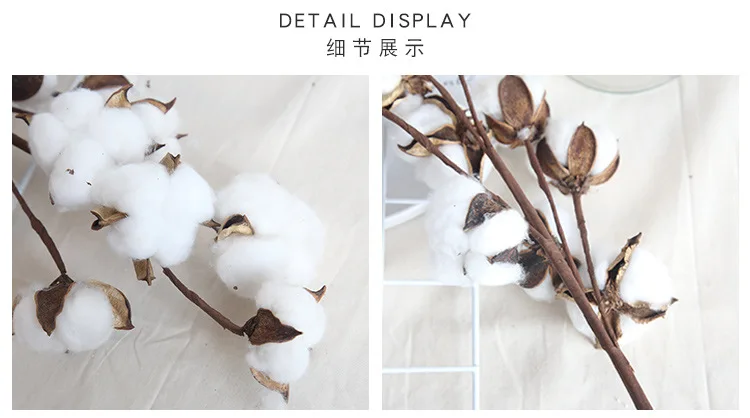 1pc Künstliche Pflanzen Natürlich Getrocknete Baumwolle Floral Zweig Vase Hochzeit Garten Party Diy Dekoration Gefälschte Blumen Hause Zimmer decor – Detail 19
