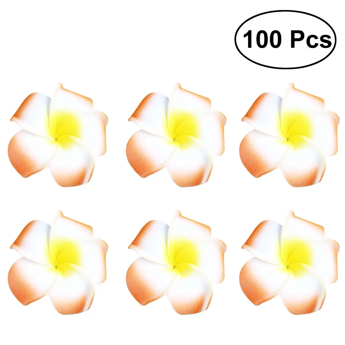 

100 Pcs Bubble Flower Wedding Decor Fake Heads Artificial Spring Flowers for Decoration Hair Decorations Frangipani Vacation