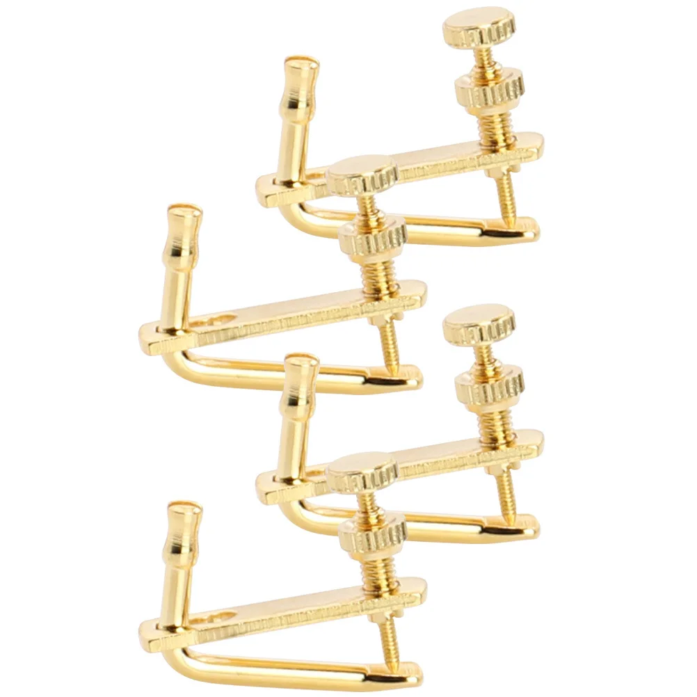 

4Pcs Violin Fine Tuners Reliable Metal String Adjusters Simple Beautiful Appearance Wide Applicability Gift Choice