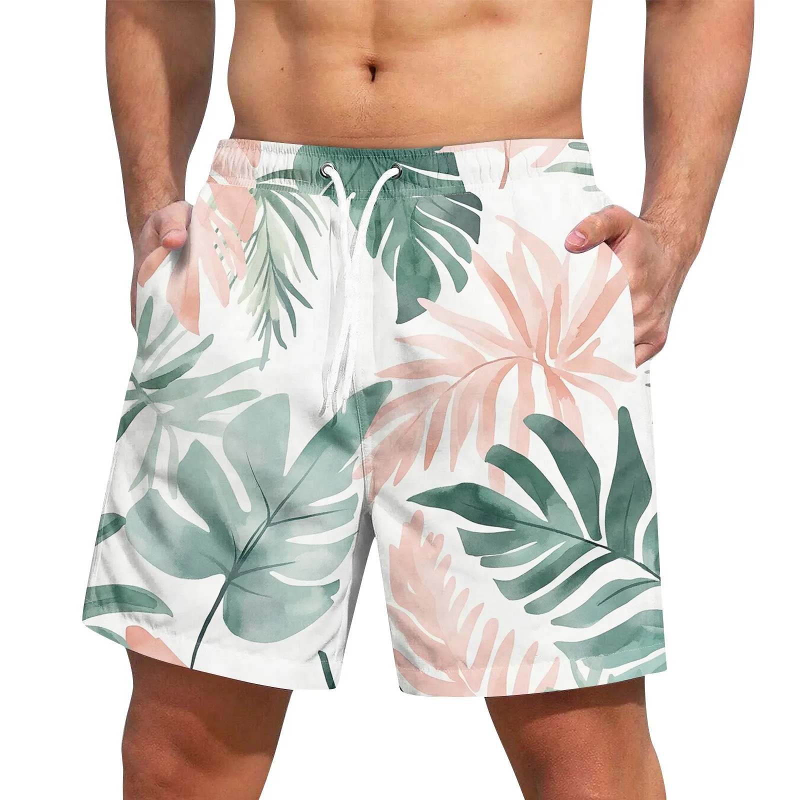 Pantalones cortos con estampado hawaiano para hombre, traje de baño a la moda, pantalones cortos, pantalones deportivos para maletero, calzoncillos para hombre, traje de baño, pantalones cortos de playa para niño