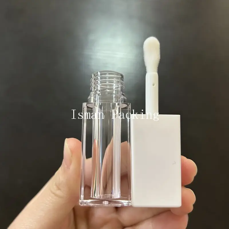 50Pcs Clear Big Brush Applicator Lip Gloss Packaging Wand Black White Pink Empty Lip gloss Tube With Stopper lipgloss tubes