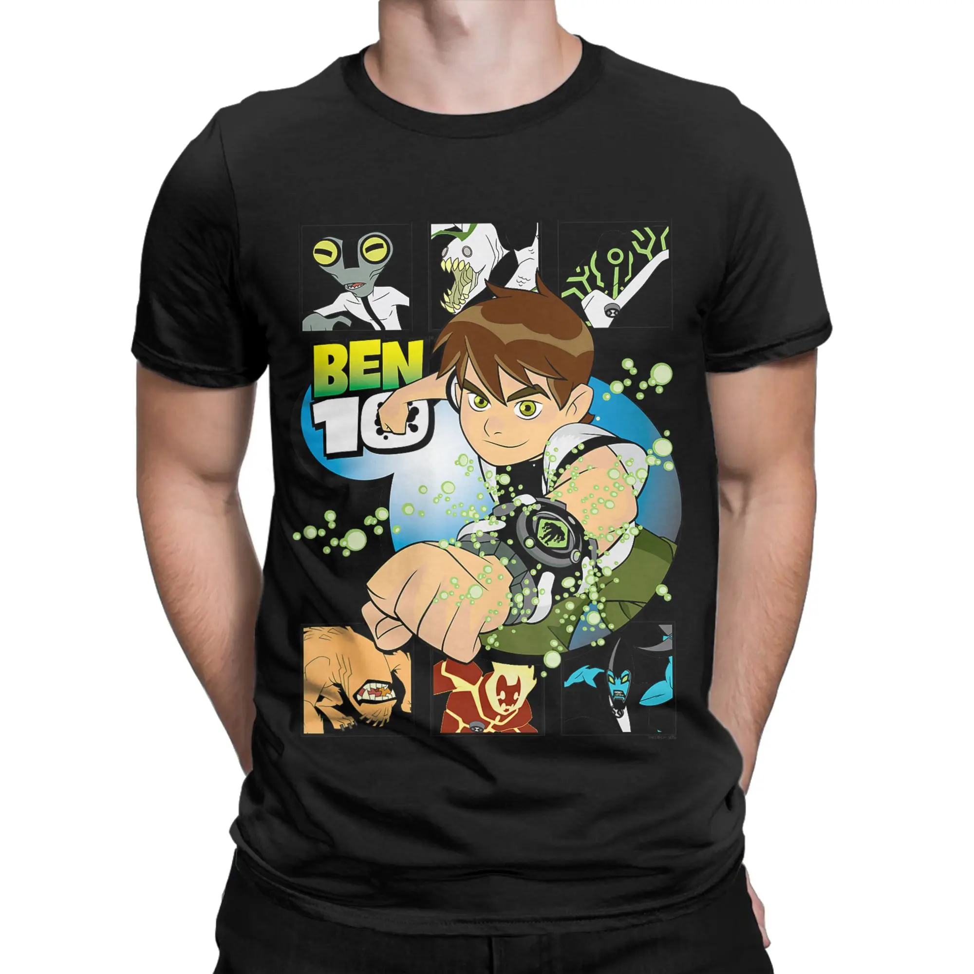 Streetwear T-Shirt Summer Ben 10 Alien  Hippie T Shirts  Cotton Tshirt for Couple Y2K Casual Pattern Short Sleeve Clothing