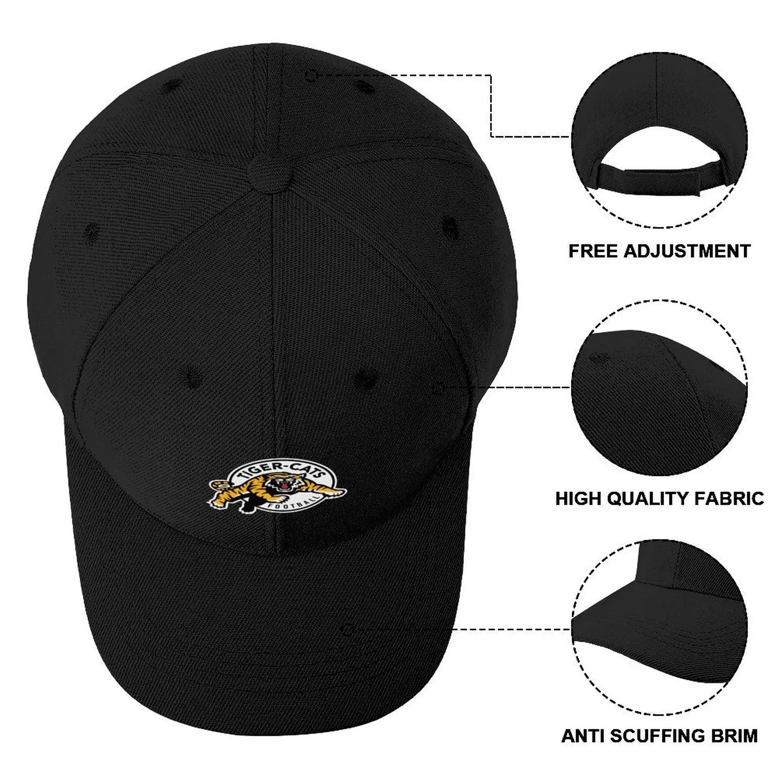 Topi Bisbol Merchandise Fan Cats Hamilton Tiger Topi Derby Baru Topi Surya Perlindungan Uv Topi Surya Keras Desainer Pria Wanita