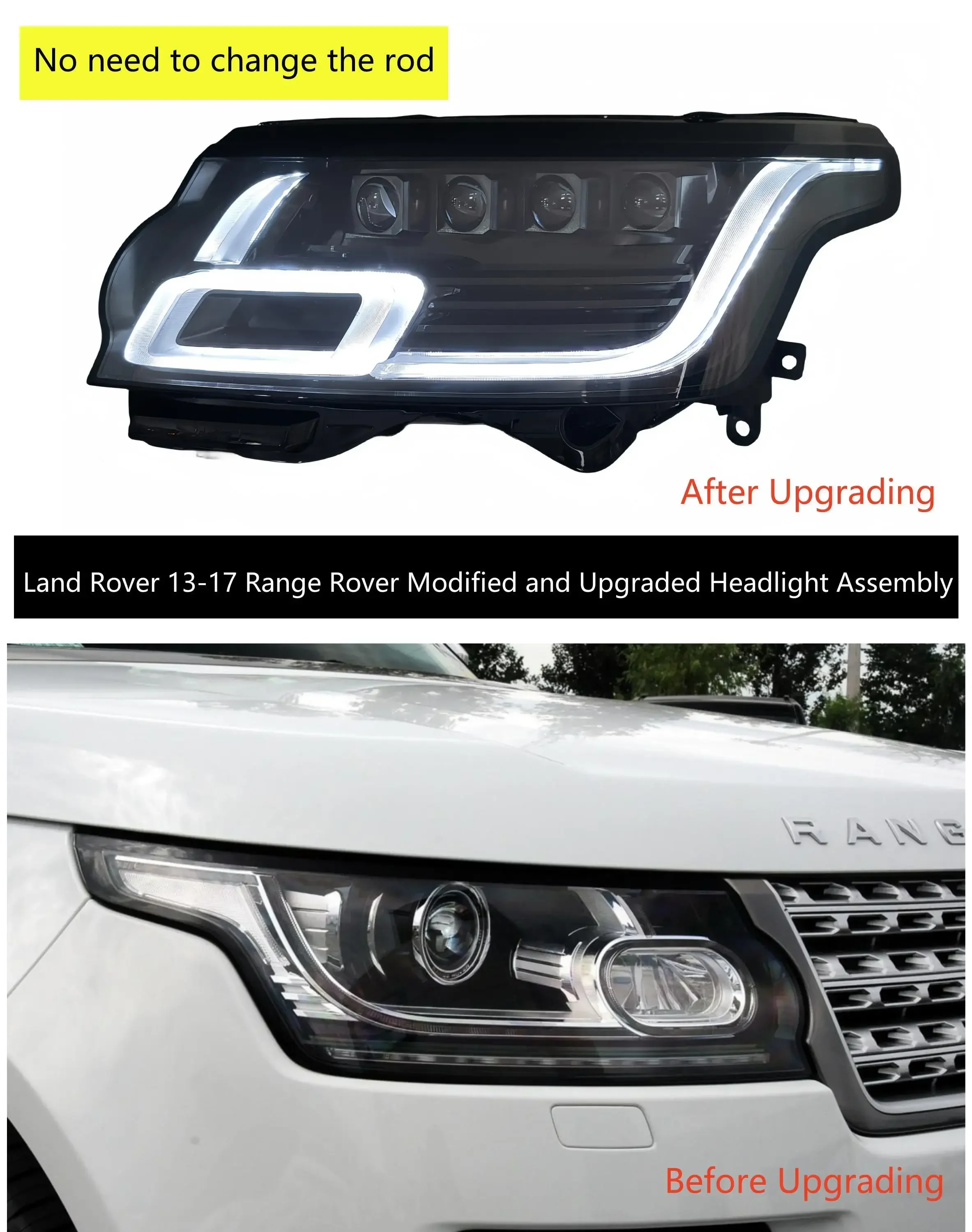 Factory direct sales-For Land Roer Range RoverHID Upgrading Range RoverMatrix modified headlight-Direct plug