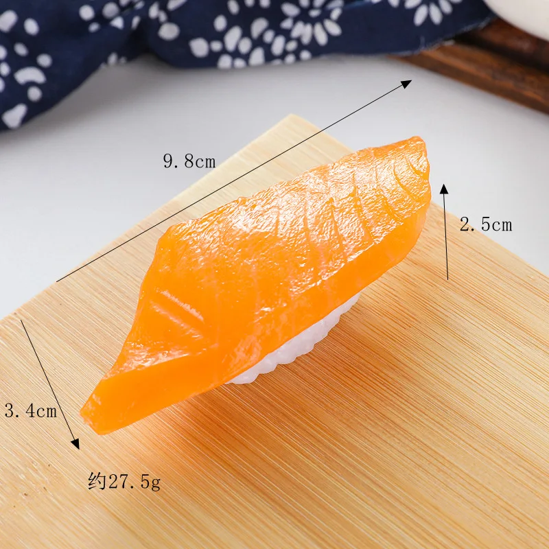 Miniaturen Kunstmatige Nep Sushi Simulatie Schattig Pvc-Materiaal Vis Garnalen Zalm Plakjes Model Schilderij Rekwisieten Benodigdheden