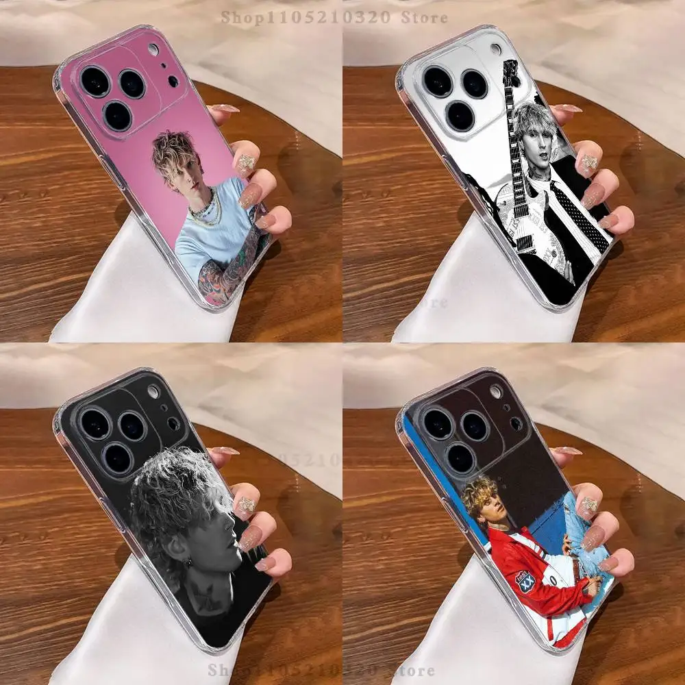 

M-MGK Machine Gun Kelly Phone Case For iPhone 17,16,15,14,13,12,11 Pro,Max,Plus,XR,Mini,E Clear Full-coverage Soft Cover