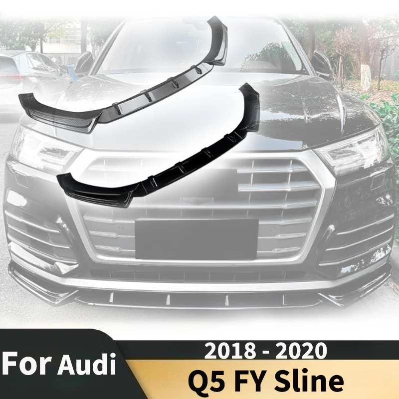 

Car Front Bumper Lip for Audi Q5 FY Sline 2018 2019 2020 Lower Splitter Diffuser Chin Body Kits Spoiler Tuning Auto Accessories