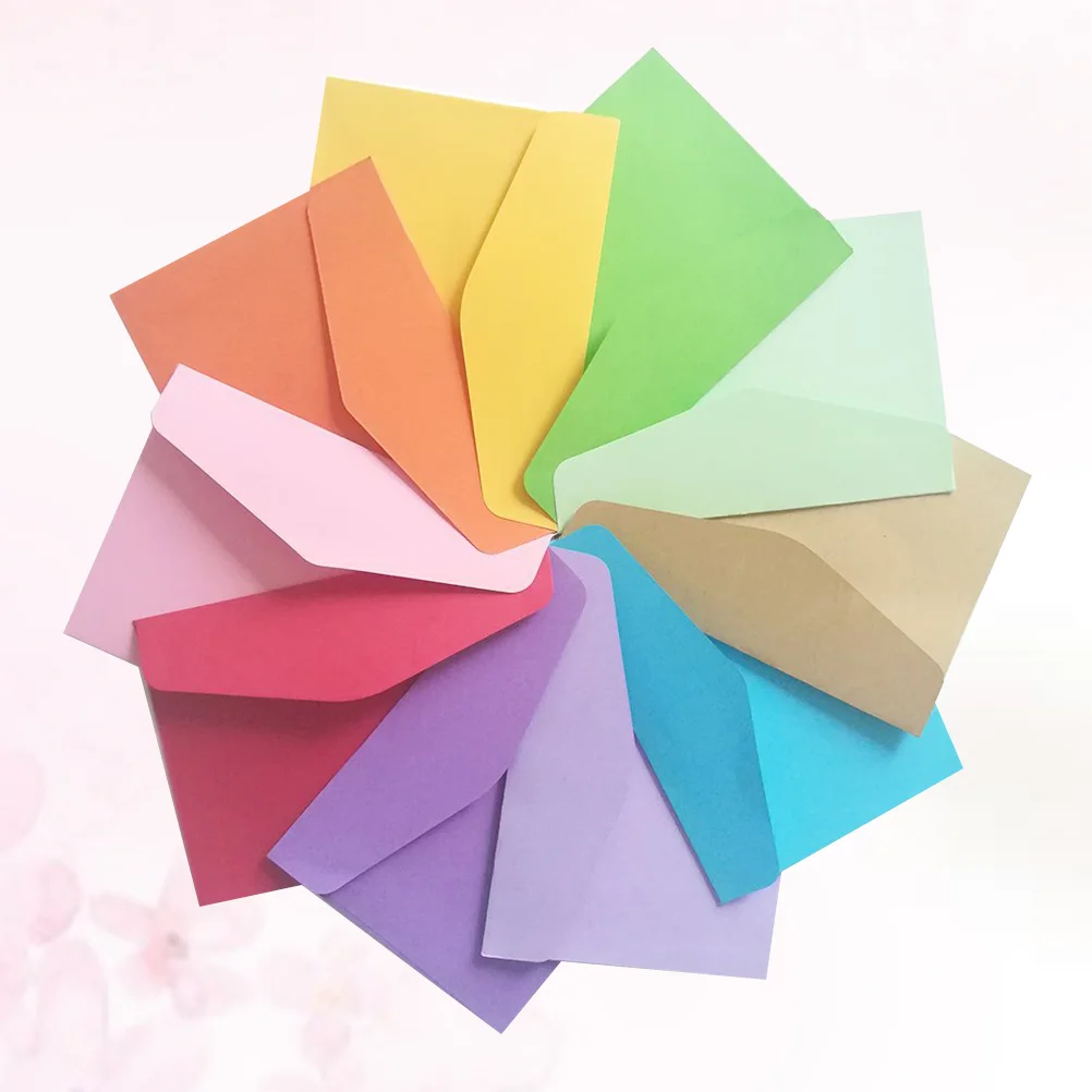 

30pcs Mini Bank Storage Bag Brights Color Membership Cards Envelopes Bag (Random Color) mini envelope