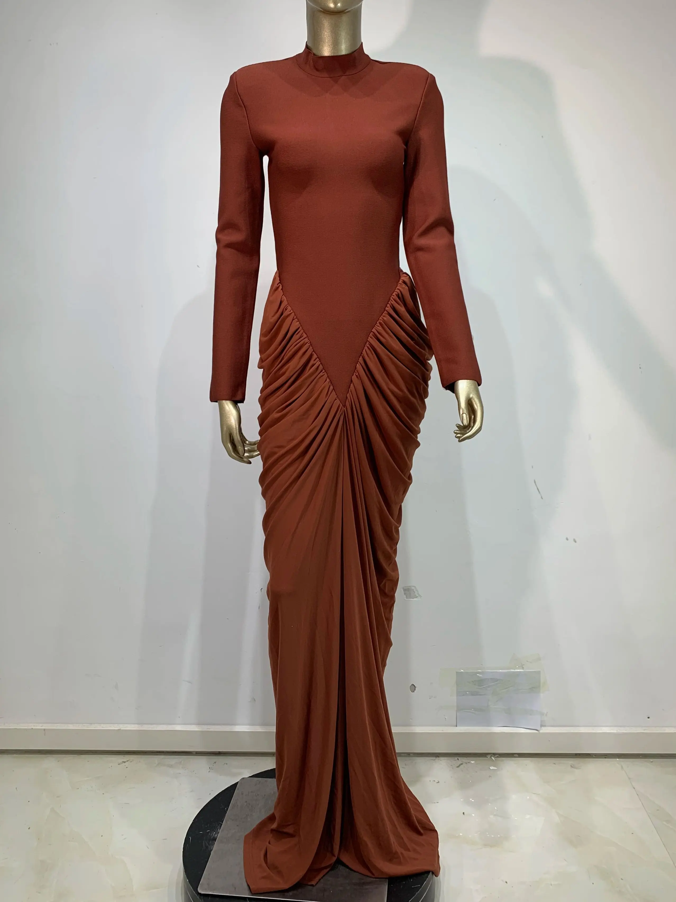 Women Sexy Bodycon Maxi Long Bandage Dresses High Street Fashion Party Luxury Birthday  Evening Dress Wedding Guest Gown