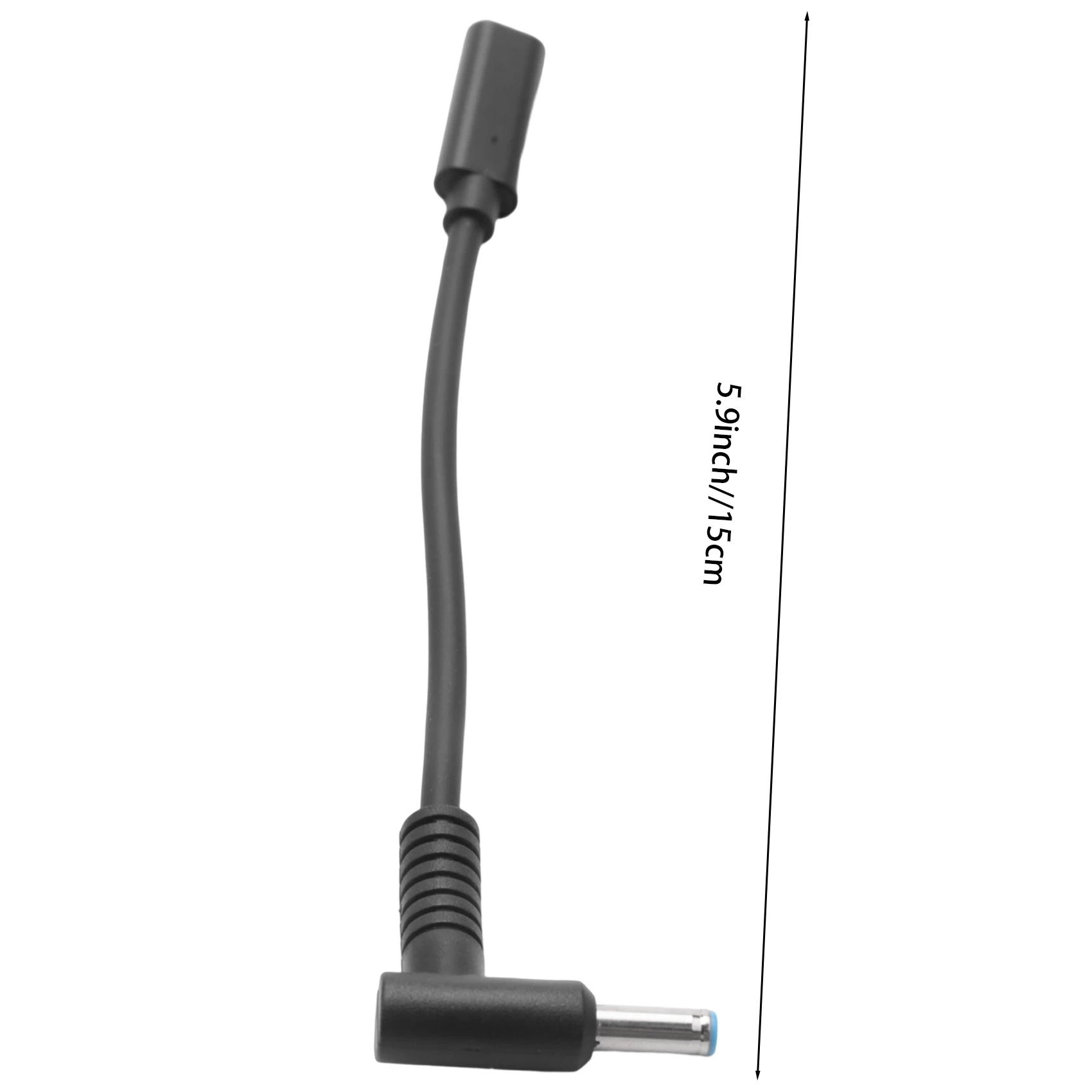 Rodzaj USB C żeński do HP4506 męski 90 ° kabel Adapter 4,5x3,0mm wtyczka konwerter zasilania Dc z czujnikiem PD czip do drukarek HP laptopa