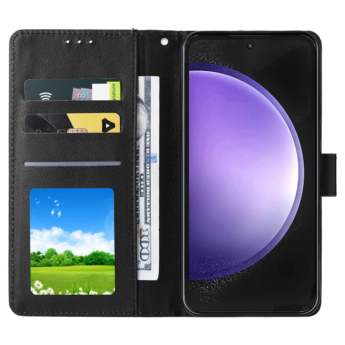 Wallet Magnetic Flip With Card Slot Kickstand Leather Case For Samsung Galaxy S24 Ultra S23 Plus S22 S21 S20 FE S10 S9 S8 Cover