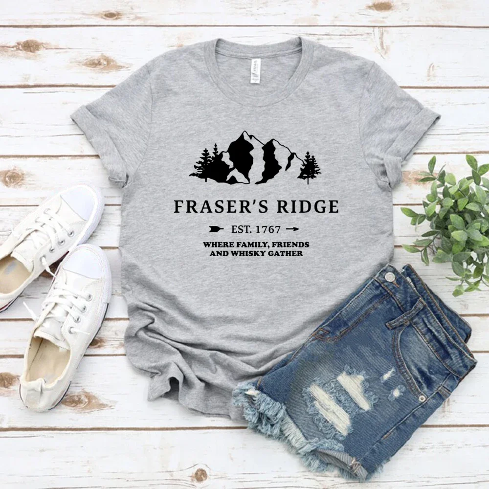 Fraser's Ridge T Shirt Sassenach Fan Gift Women T Shirts Outlander Tv Series Shirt Jamie Fraser T-Shirt  Short Sleeve Tees