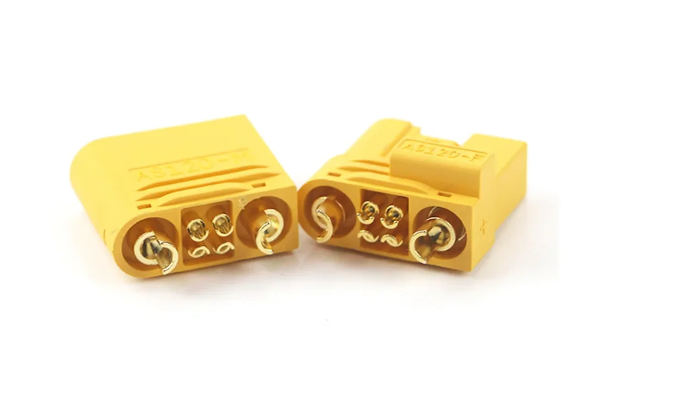 5PCS Amass AS120 Male Female Plug Connector Resistance Adapter Plug for RC Model FPV Racing Drone Lipo Battery Multirotor Parts