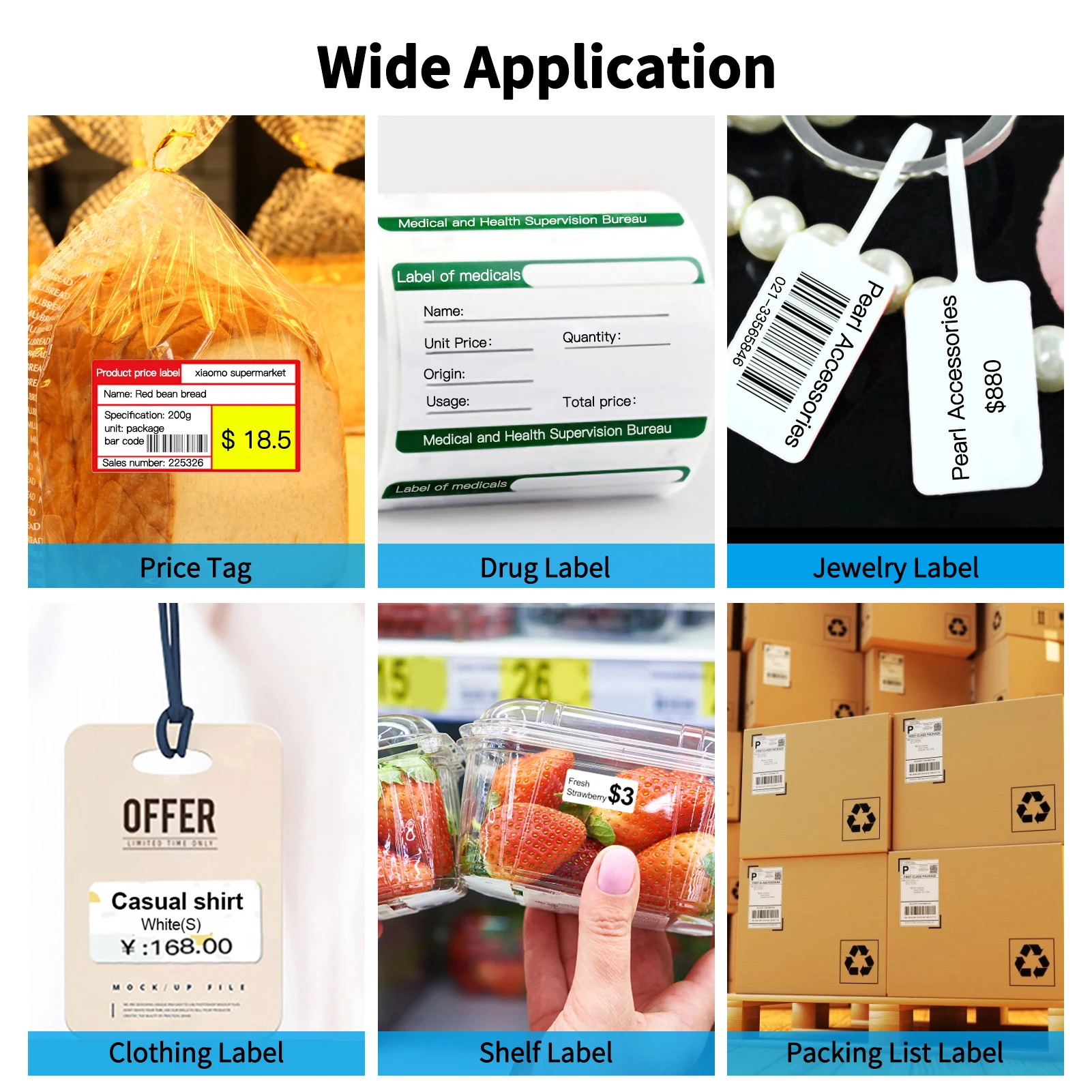 58 مللي متر الحرارية تسمية صانع اللاسلكية BT طابعة تسمية صغيرة طابعة الباركود بطارية قابلة للشحن متوافق مع أندرويد iOS ويندوز