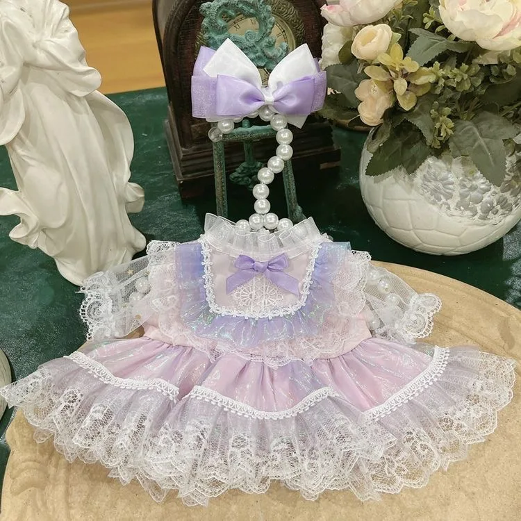 Pink Purple Skirt Toys 20CM Cotton Doll Clothes 50-55CM Reborn Doll Dress Free Shipping