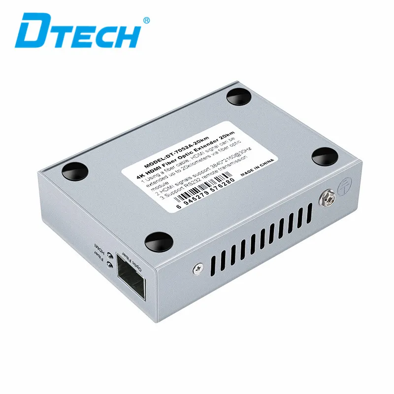 Il estensore in fibra HDMI HD 4K di alta qualità DTECH 20KM supporta la risoluzione 3840*2160@30Hz