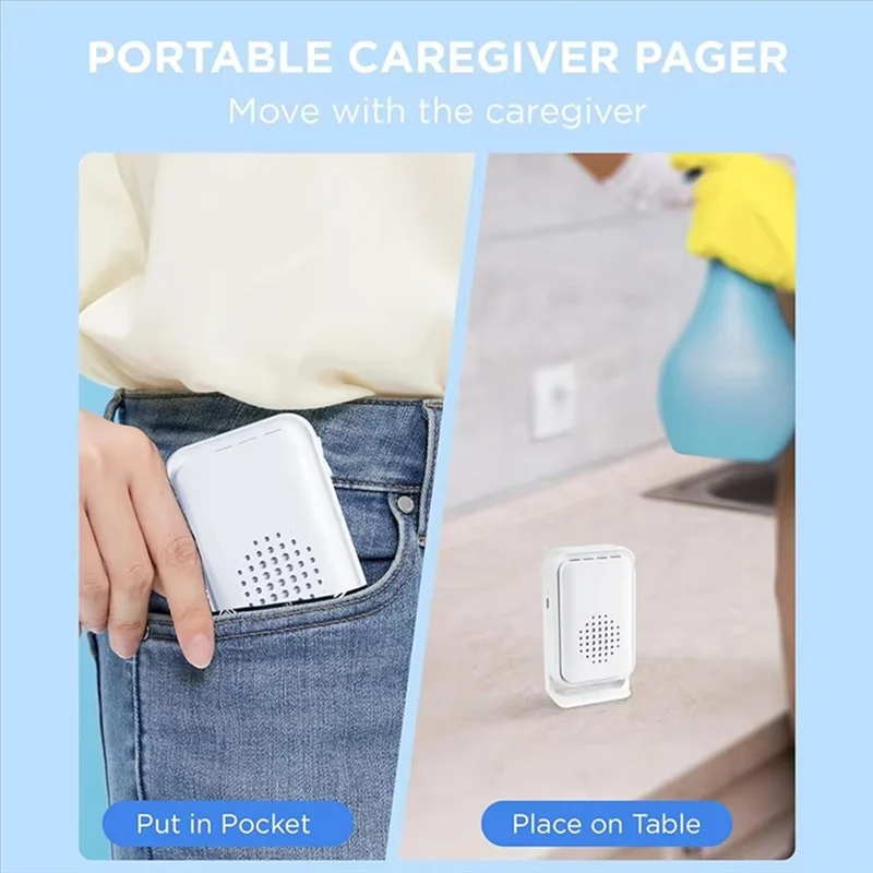 B50b-sistema de alerta de sensor de movimento sem fio para idosos-alarme de sensor de cama para pacientes idosos de demência-funcionalidade de detecção de queda