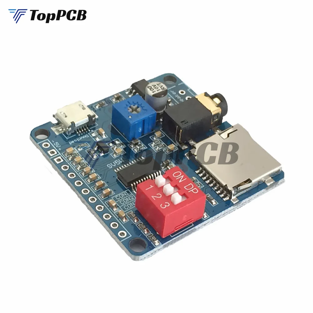 Voice Sound Playback MP3 Player Module UART I/O Trigger Class D Amplifier Board 5W 8M Storage DY-SV8F SD/TF Card for Arduino