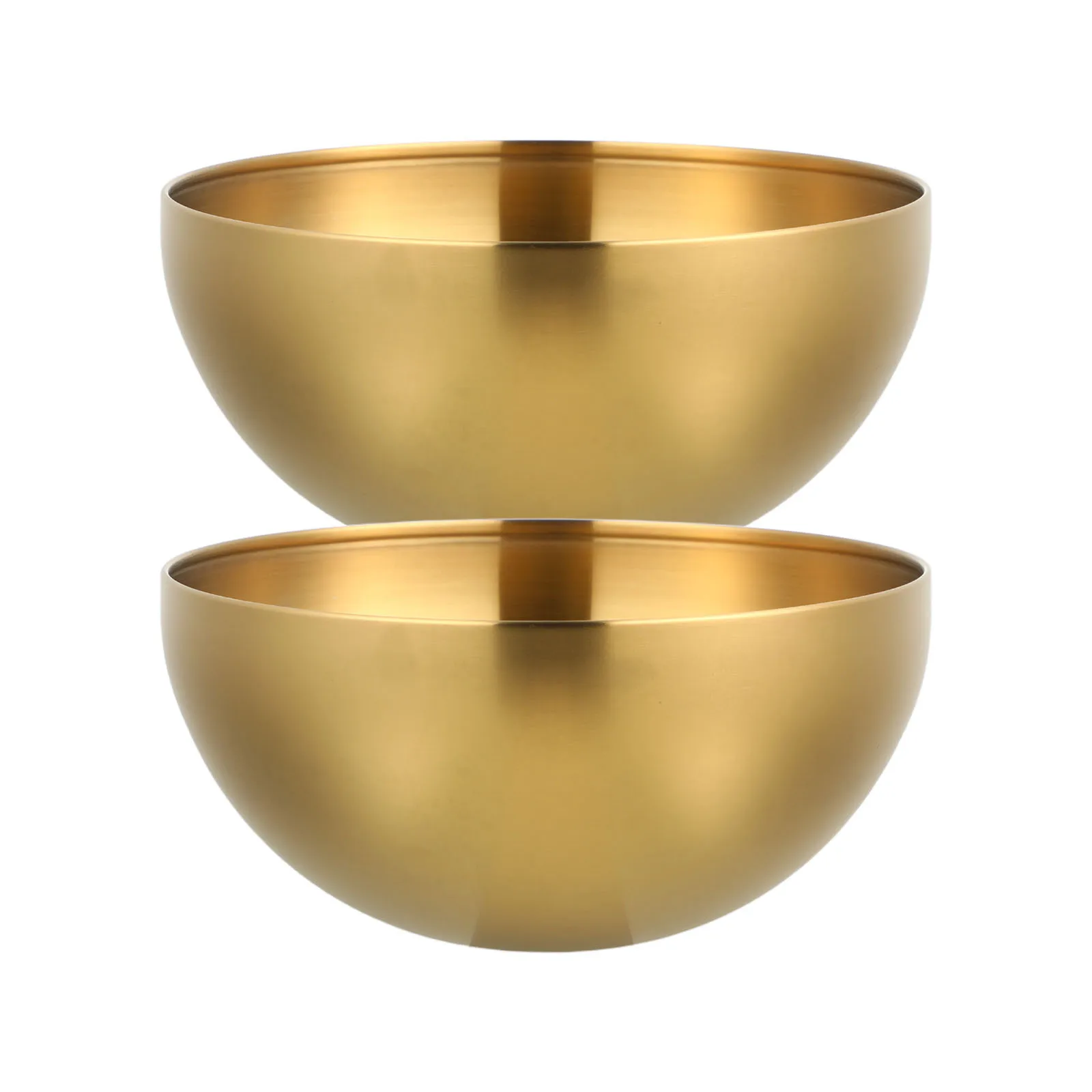 

2Pcs Stainless Steel Salad Bowl Kitchen Tableware Multi-Use Food Storage Container Easy to Store Stainless Steel Bowl