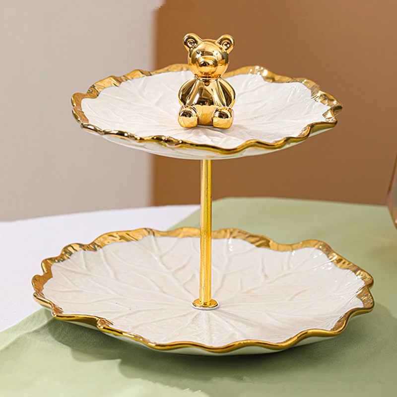 Snack 2/3 Layer Fruit Board Rack, Tea Table, Snack Tray, Dried Fruit Dessert Board, Bar Display Rack Dishes Snacks Fruit Holder