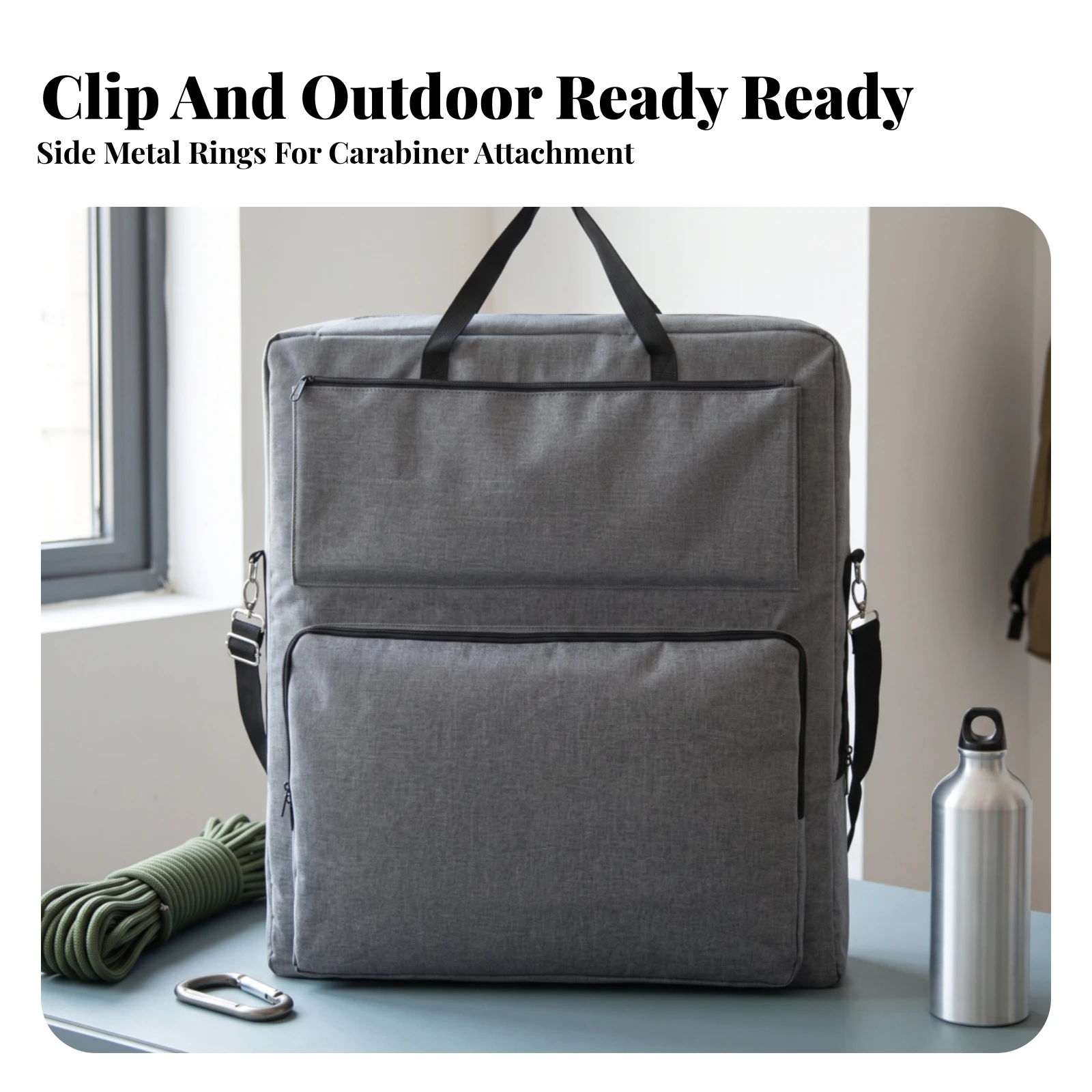 Solar Panel Carrying Bag Padded Solar Panel Bag with Shoulder Strap Zippered Safeguarding for Travelers