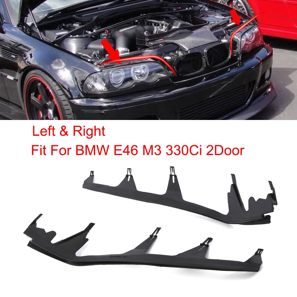 1 paio di strisce di tenuta per fari per auto, guarnizione di tenuta per fari automatici per BMW E46 2 porte M3 330Ci 63128384489 63128384490