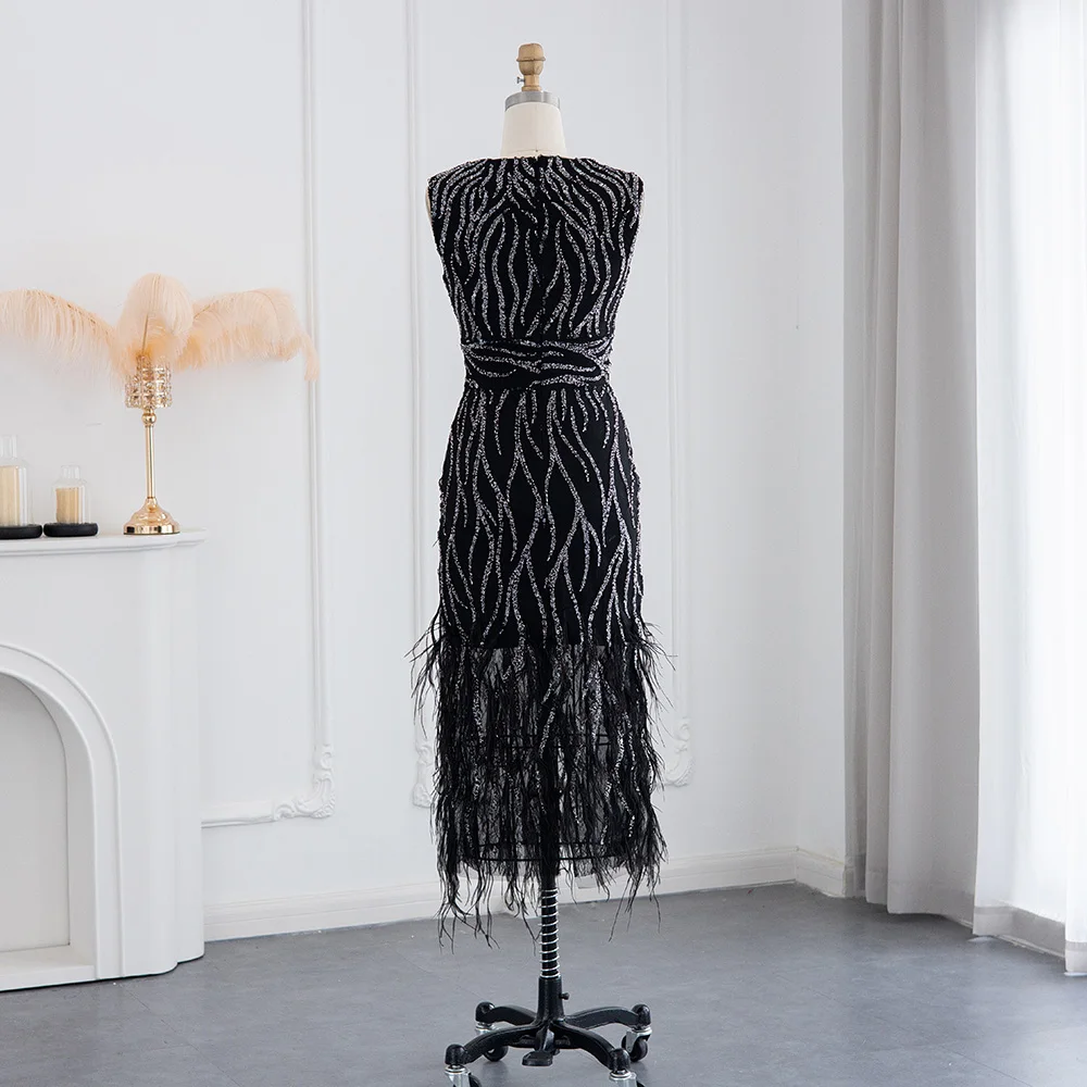 シャロン-女性のためのエレガントな青いレースのミドル丈ドレス,ライトブルー,フェードレス,結婚式のパーティーのために,色は黒,ss499