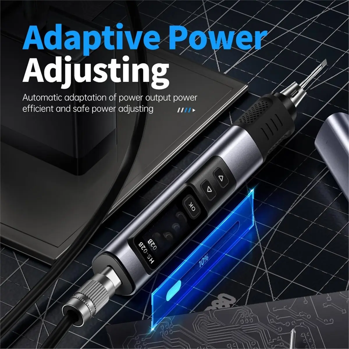 

HS02 100W Heat Set Insert Tool 3 Preset Temps, 3S Fast Heating,with M2-M8 Threaded Brass Insert Nuts & Tips