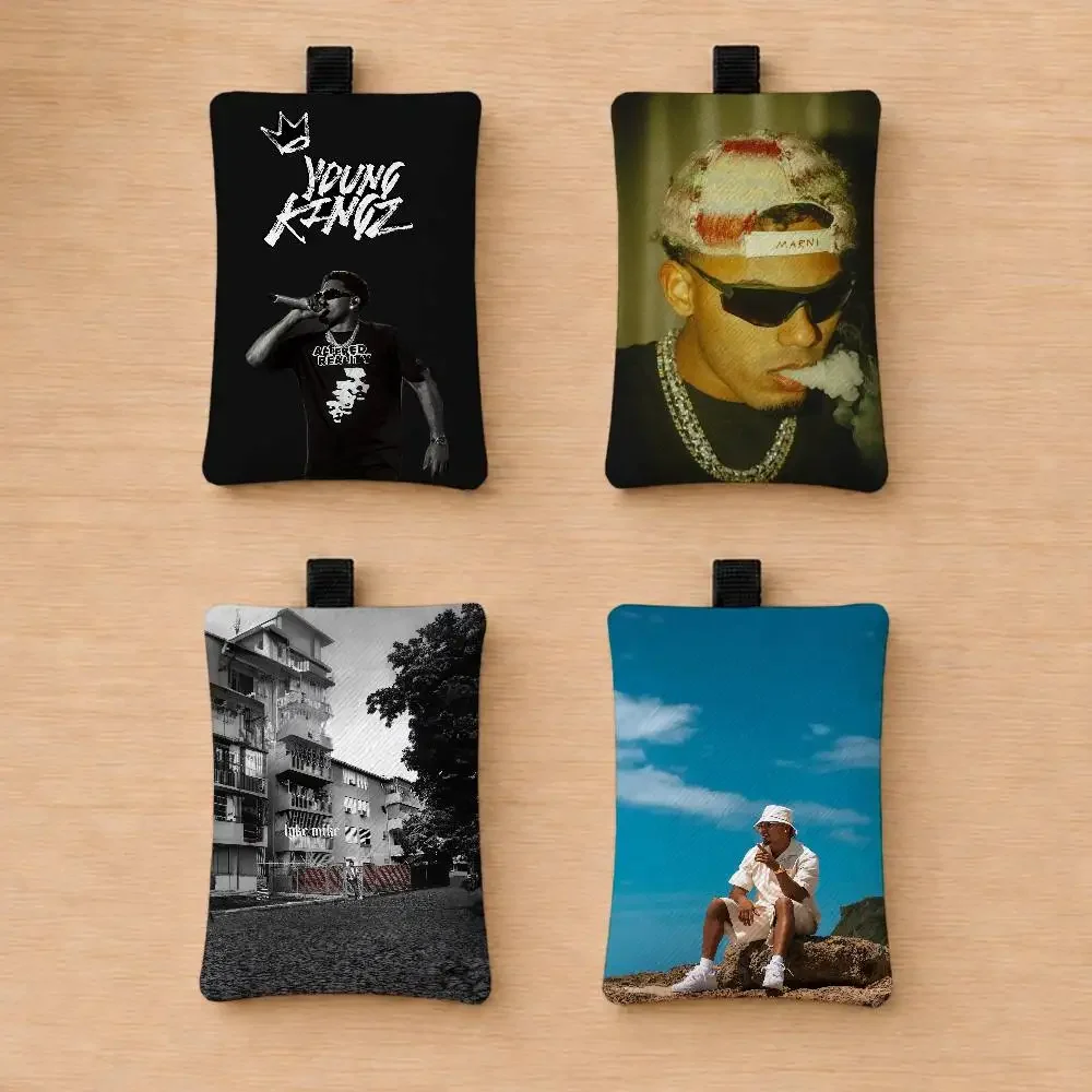 Singer M-Myke Towers Mini Hanging Oxford Cloth Coin Bag Durable Zipper Key Card Pouch With Carabiner