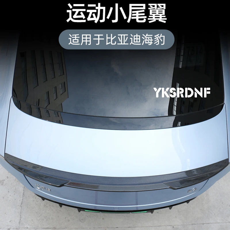 For 2022-2024 BYD Seal EV DM-i Black Carbon Car Rear Trunk Lid Ducktail Spoiler Wings Exterior Tuning Accessories Part