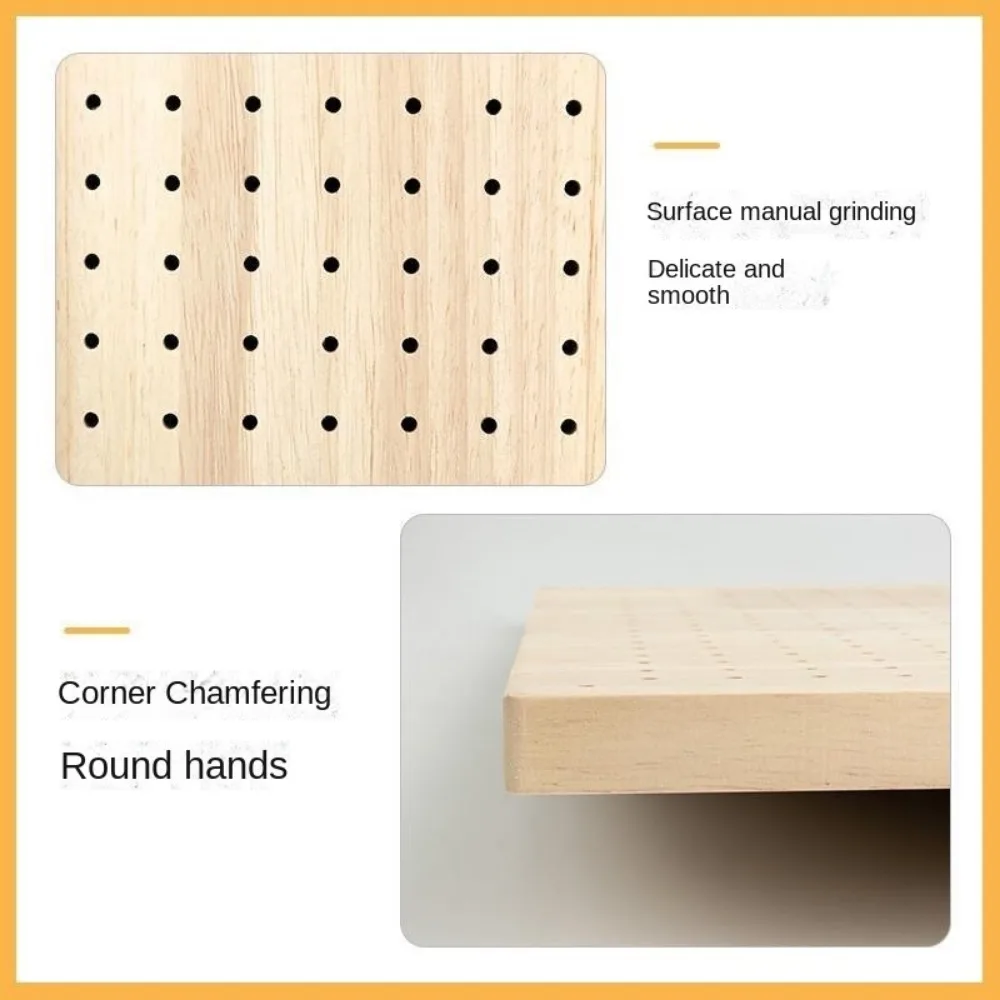 Wooden Crochet Block Plate Reusable Handcrafted Crochet Knitting Board Square Crochet Weaving Knitting Blocking Mat
