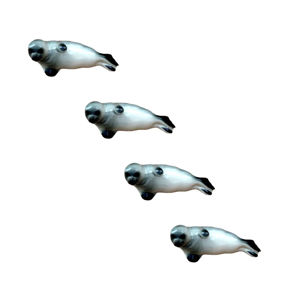 

4Pcs Sea Animal Ceramic Chopstick Rest Creative Design for Dining Table Spoon Fork Holder Decorative Home Office