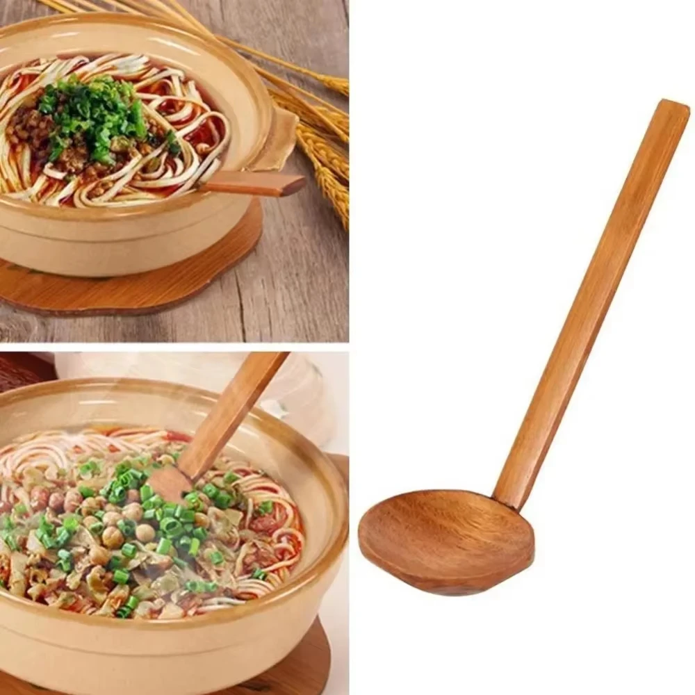Japanese Style Spoon Long-Handled Soup Ladle Pot Kitchen Spoon Hot Spoon Tortoise Tablewar Ramen Soup Tools כלי בית מטורקיה