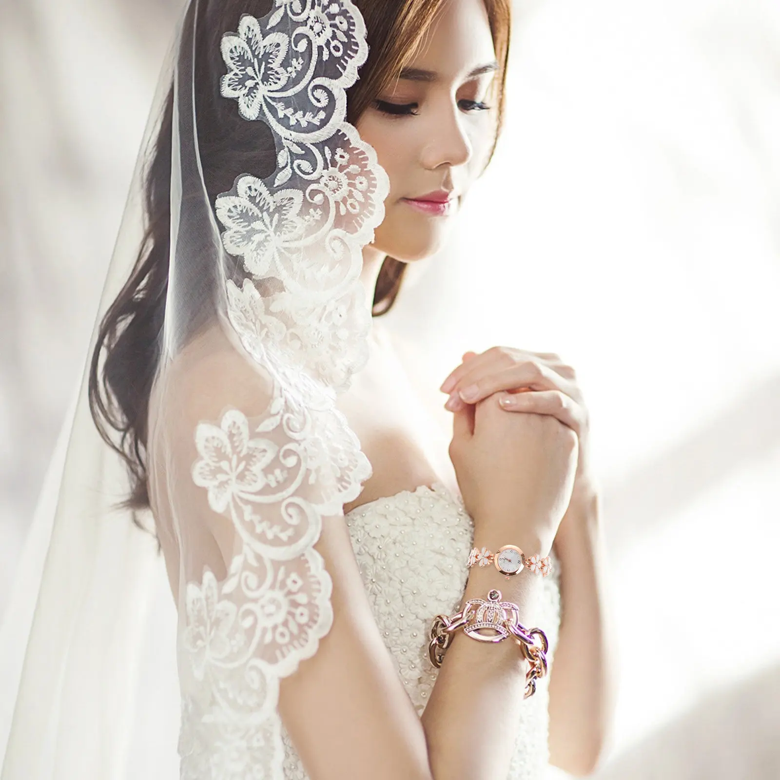 Exquisite Watch White Bracelet Waterproof Fine Workmanship Portable Carry Decorative Watches for Women view 3