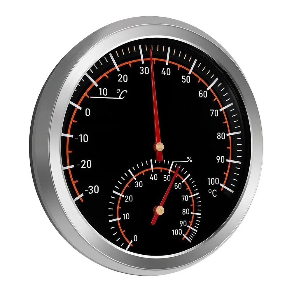 6.7 Cm Diameter Hygrometer For Cars, Indoor Use Ranging From -30°C To 100°C Vehicle Vent Temperature Meter Accessories
