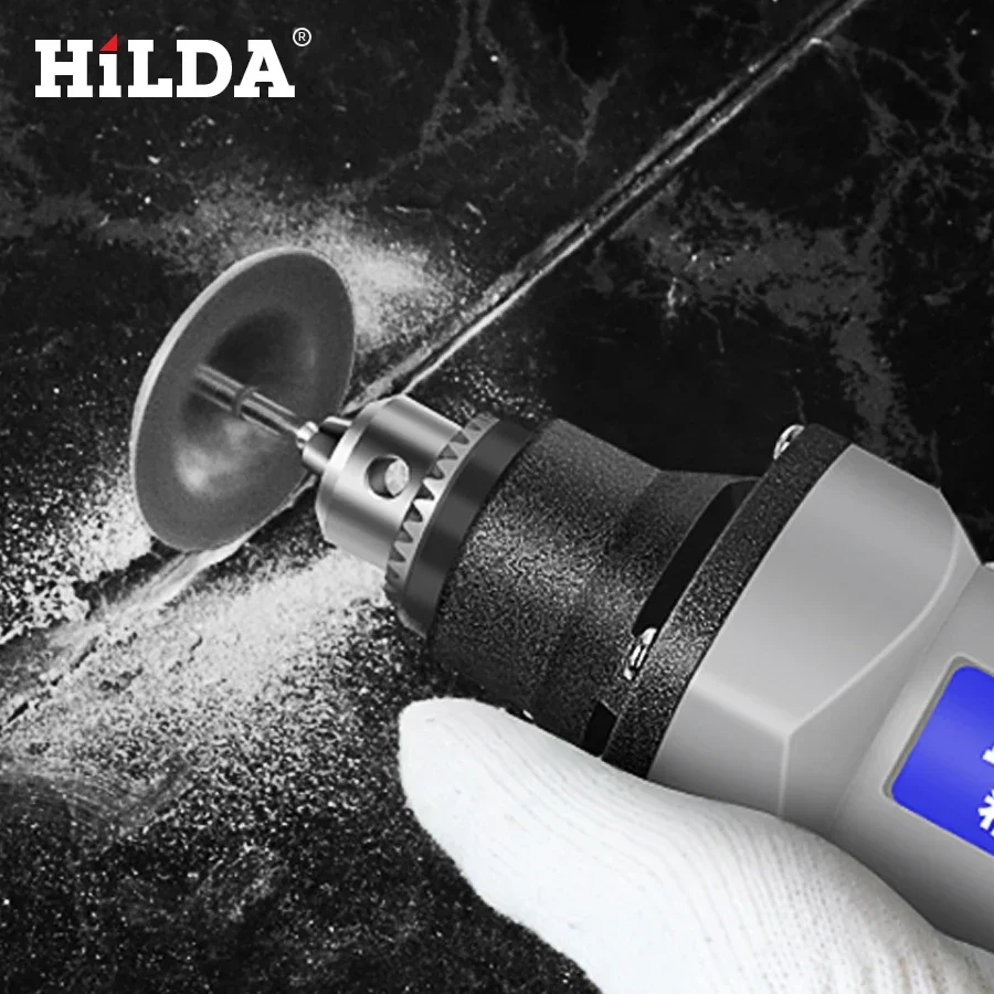 HILDA High-Power Engraver Electric Drill Engraving Rotary Tool 400W Machine with Flexible Shaft 6-Position Variable Speed Kit