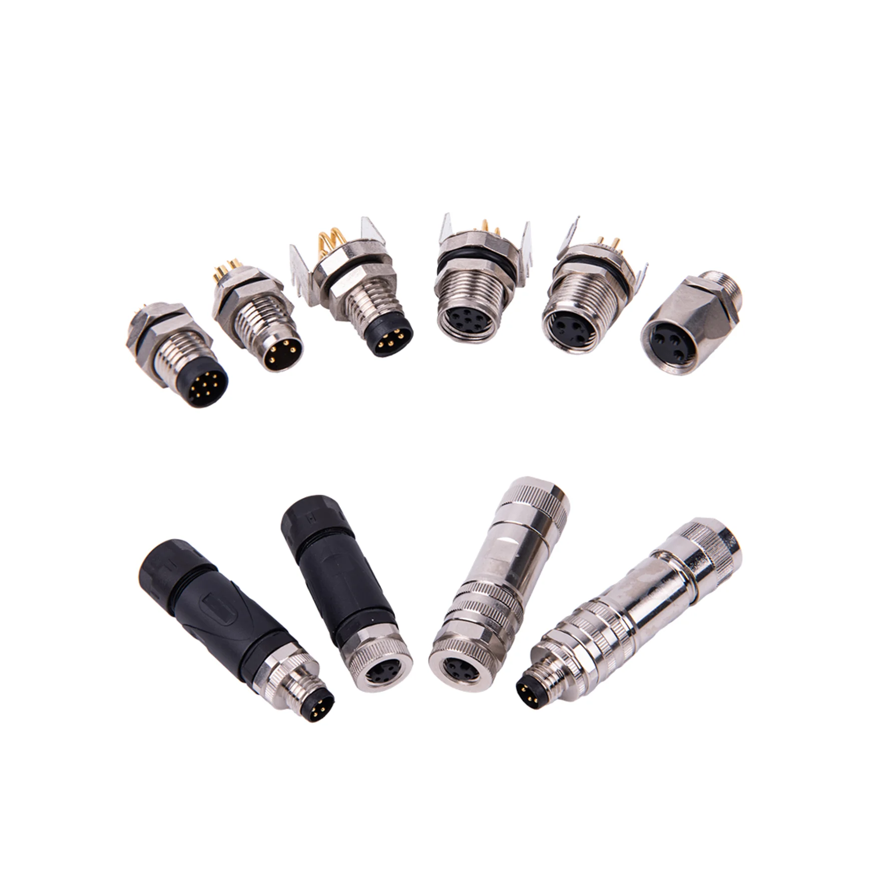 OEM/ODM M8 Panel Mount IP67 Waterproof Receptacle Connector for Industrial Ethernet (IEC 61076-2)