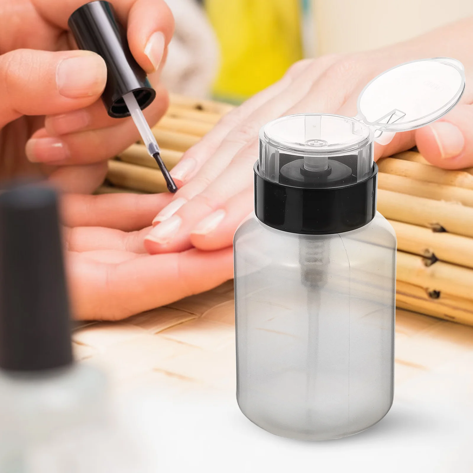 

3PCS Nail Polish Remover Bottles Press Type Liquid Dispensers Empty Bottle Portable Manicure Supplies Tight Sealing Eco Friendly