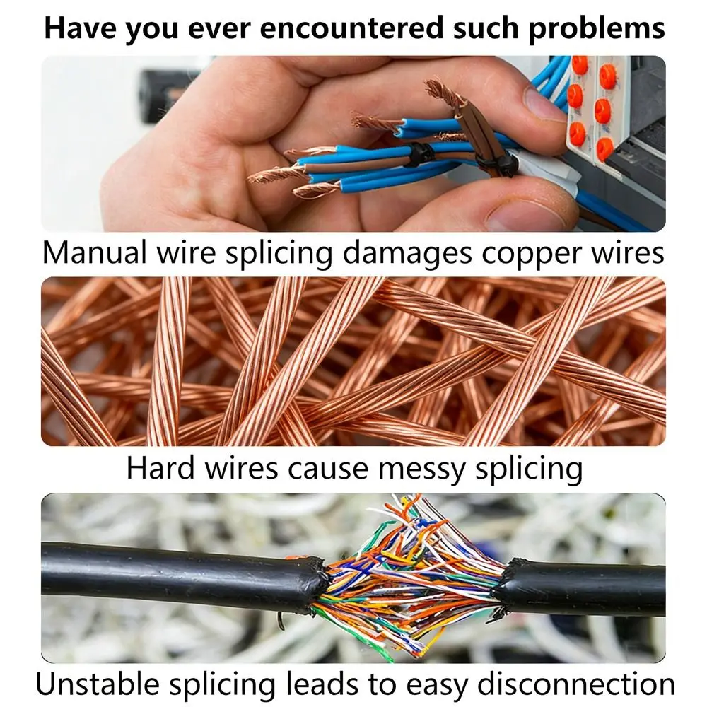 Octagonal Manual Wire Combiner Stainless Steel Thickened Electrician Wire Combiner Large Hole Pitch High Hardness