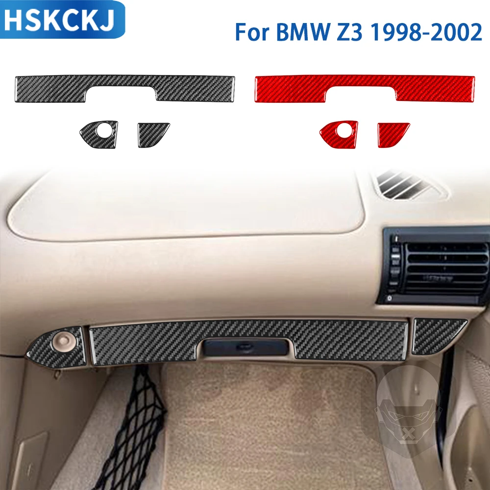 

For BMW Z3 1998 1999 2000 2001 2002 Accessories Carbon Fiber Car Interior Passenger Instrument Panel Trim Sticker