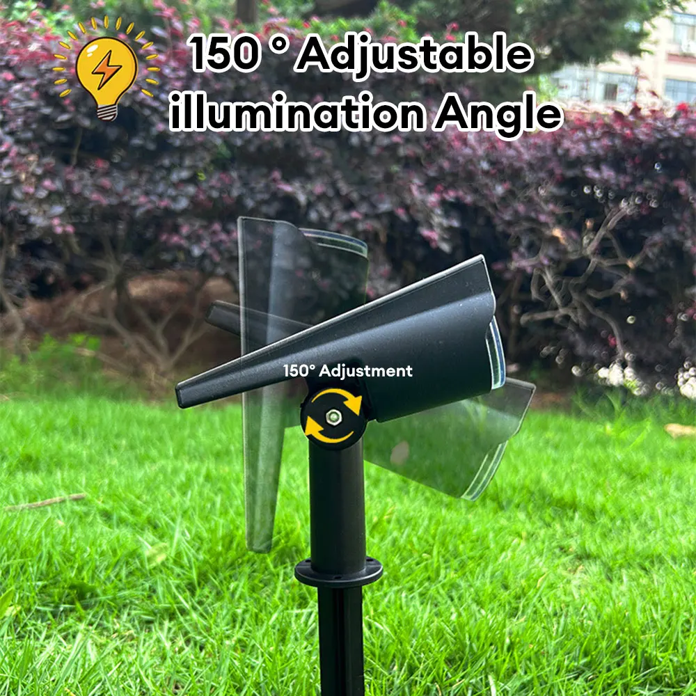 Imagem -04 - Solar Led Spotlight 7led Lâmpada Super Bright Paisagem Pátio Luz do Gramado Ip65 Ajustável