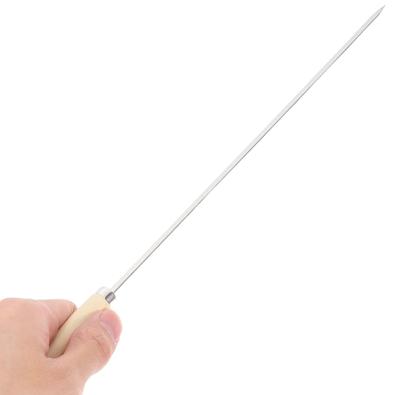 

Alipis 25Pcs Stainless Steel Barbecue Skewers with Handle for Grilling Meat Vegetables Outdoor Parties Events