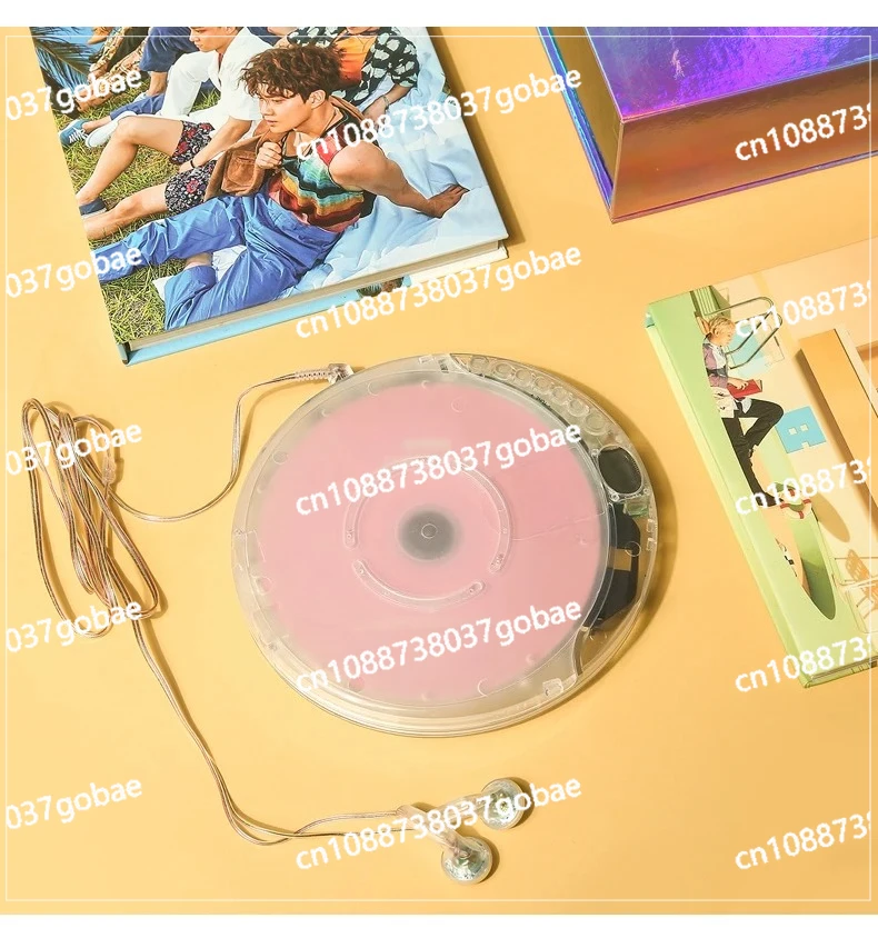 Fully Transparent CD Player Walkman Player Portable New with Earphones Usb Cable