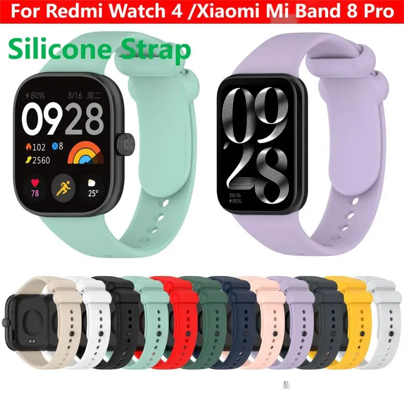 Correa de silicona para reloj inteligente, pulsera deportiva para Xiaomi Mi Band 8 Pro, accesorios de pulsera 8Pro Watch 4