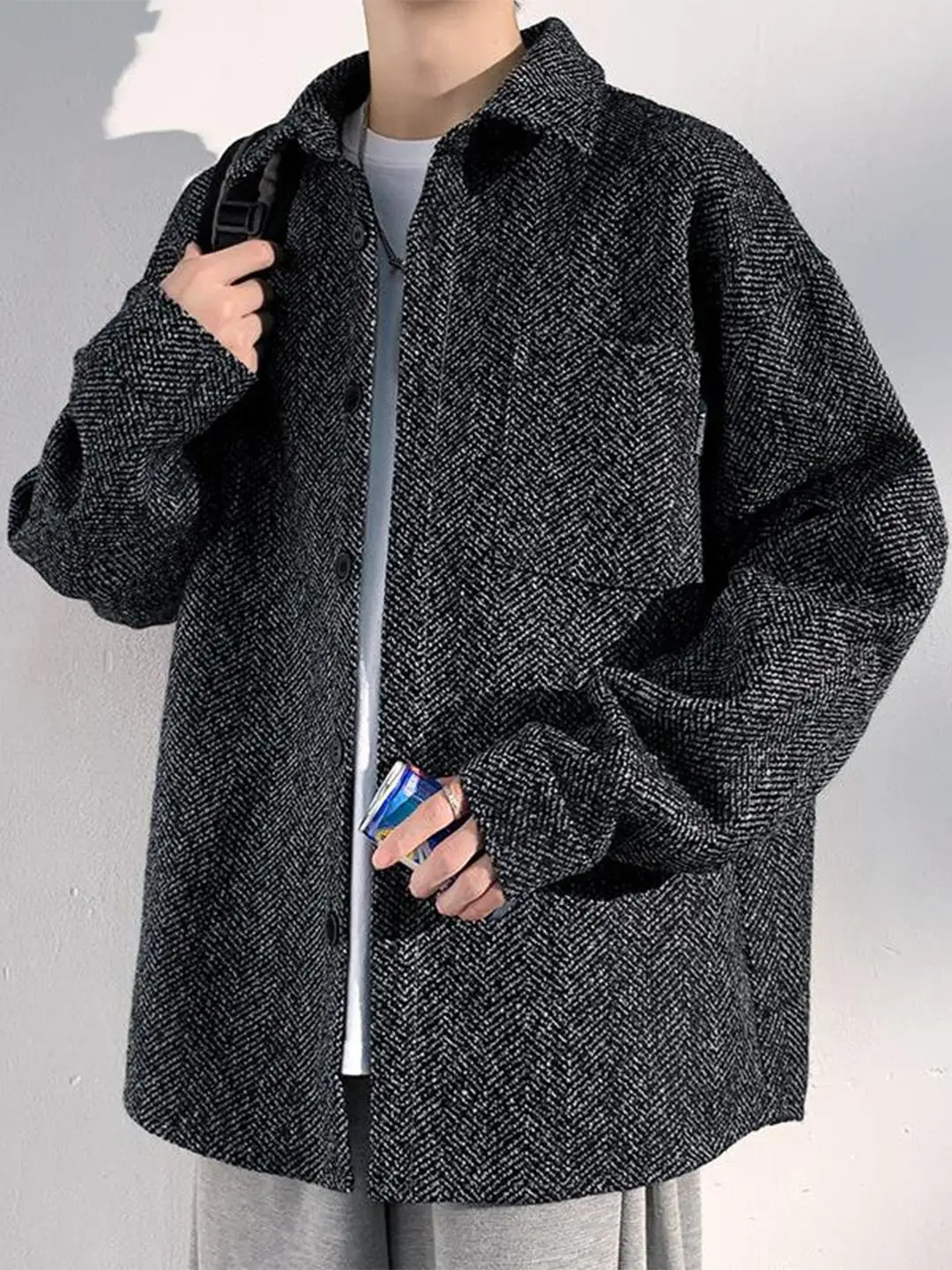 

Ele Loose Мужская куртка Luxury Fraance Sle Американская уличная одежда в стиле ретро Осень-зима Faionable Coat Полиэстер irt