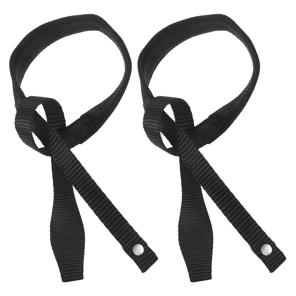 

2Pcs Trekking Pole Wrist Strap Adjustable Nylon Walking Stick Wristband Ski Stick Strap Black Outdoor Sports Longlasting