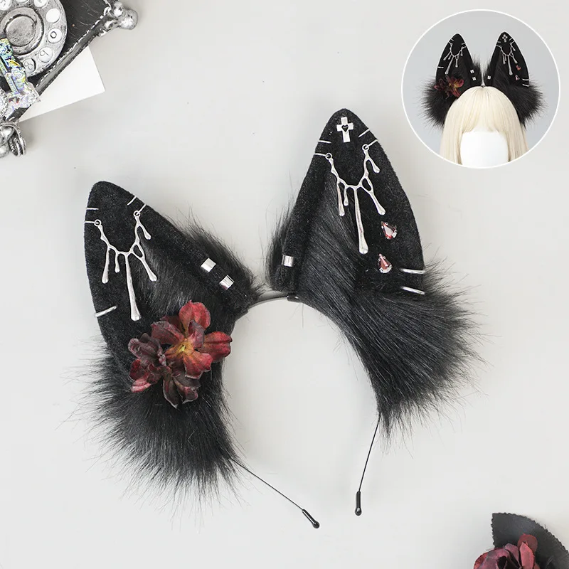 عصابة رأس على شكل آذان الذئب الغريبة الداكنة |   أنوبيس تأثيري غطاء الرأس |   آذان حيوانات ابن آوى مصرية KC للمواصلات