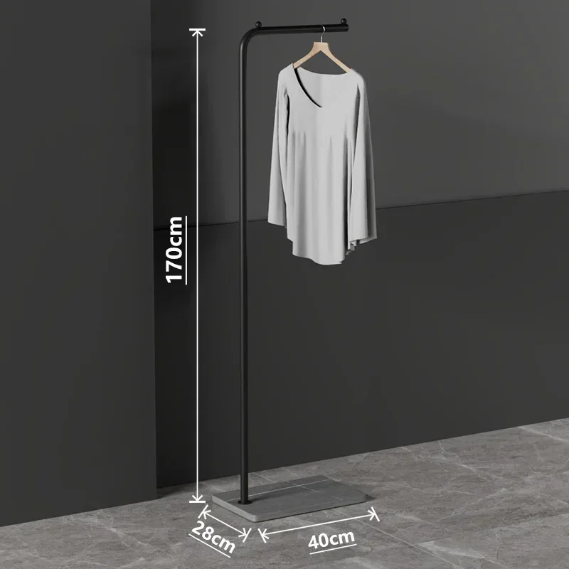

Small New Nordic Light Luxury Floor Coat Rack Minimalist Slate Hanging Bag Hangers Creative Wrought Iron Single-pole Standing Co