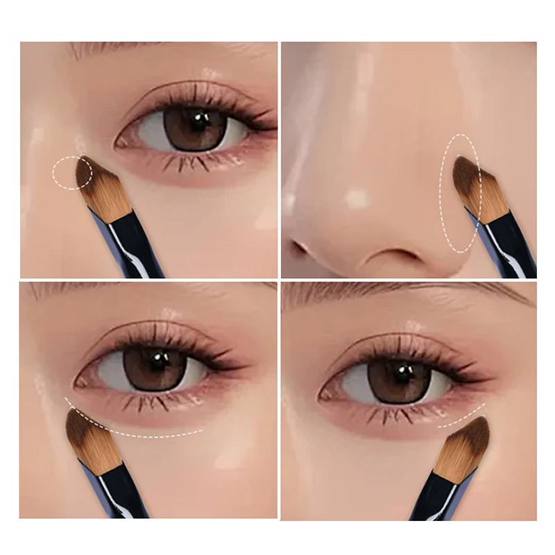 Angled Highlighter Brush Face Contour Foundation Concealer Brush Slope Shape Synthetic Hair Foundation Fingertip Makeup Brush