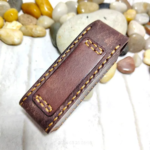 Imagen 2 del producto Funda plegable para cuchillo Victorinox, bolsa de cuero militar, cinturón, portátil, personalizado, PD